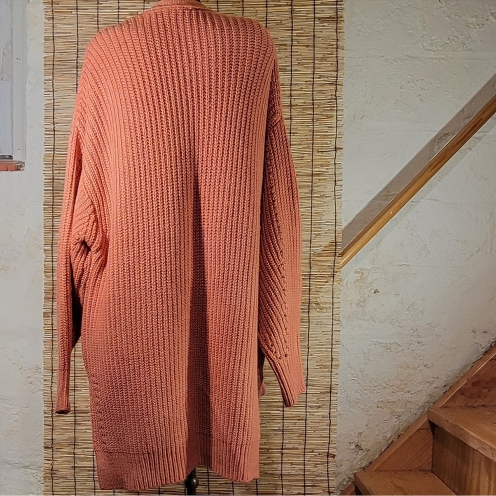 Free People Nightingale Knit Cardigan Pink Women's Size M - Picture 6 of 8
